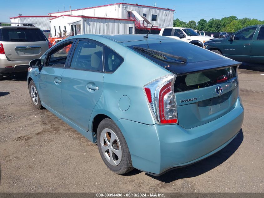 2013 Toyota Prius Two VIN: JTDKN3DU0D5552938 Lot: 39394498