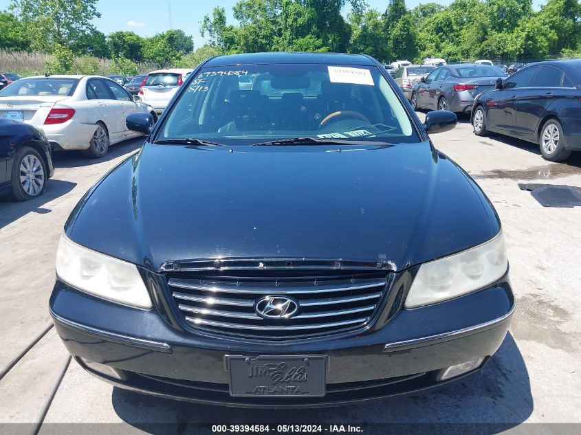 2007 Hyundai Azera Limited/Se VIN: KMHFC46F07A233834 Lot: 39394584