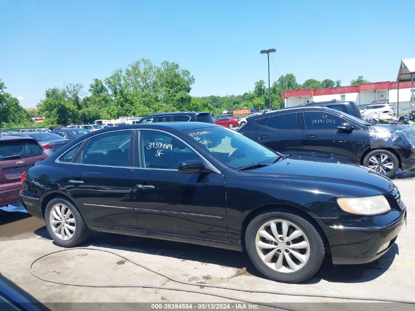 2007 Hyundai Azera Limited/Se VIN: KMHFC46F07A233834 Lot: 39394584