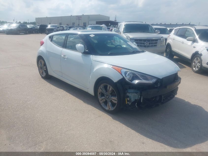 2016 Hyundai Veloster VIN: KMHTC6AD2GU268667 Lot: 39394587