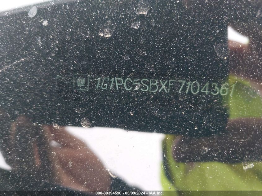 2015 Chevrolet Cruze 1Lt Auto VIN: 1G1PC5SBXF7104361 Lot: 39394590