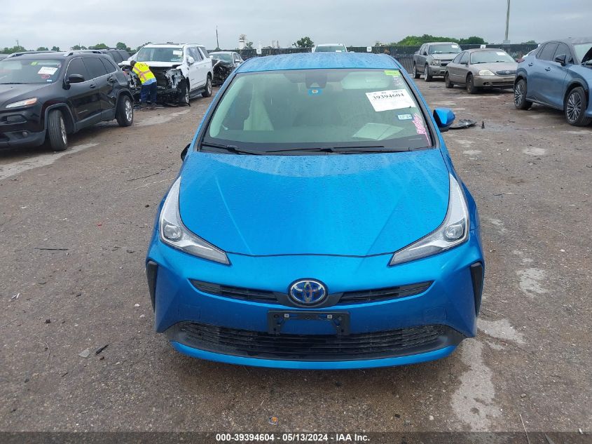 2022 Toyota Prius L VIN: JTDKAMFU1N3187732 Lot: 39394604