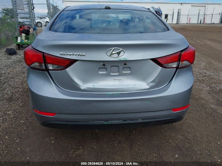 2016 Hyundai Elantra Se VIN: 5NPDH4AE8GH736371 Lot: 39394628