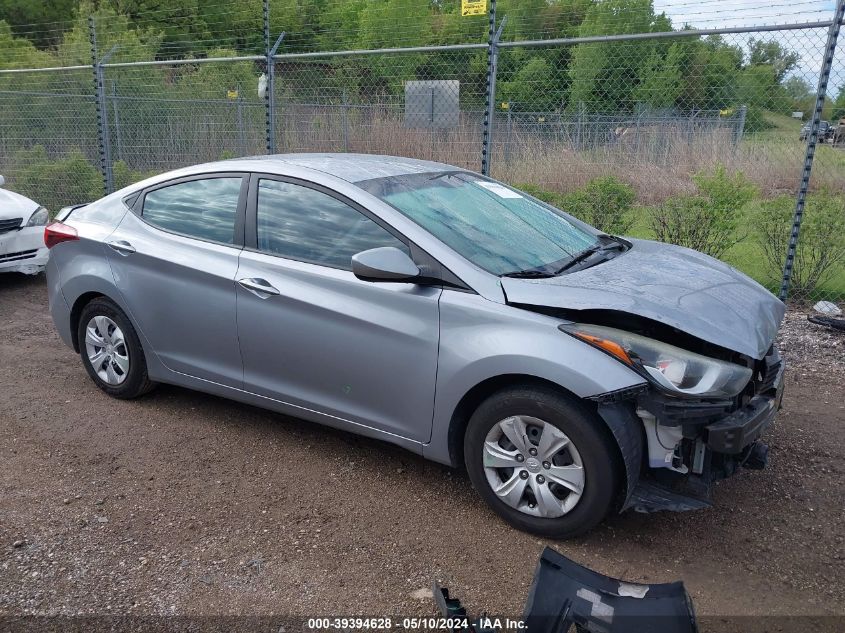 2016 Hyundai Elantra Se VIN: 5NPDH4AE8GH736371 Lot: 39394628