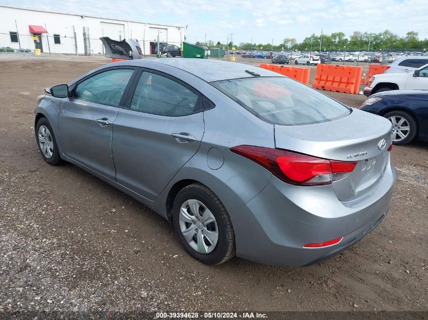 2016 Hyundai Elantra Se VIN: 5NPDH4AE8GH736371 Lot: 39394628