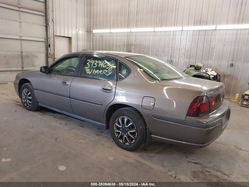 2003 Chevrolet Impala VIN: 2G1WF52EX39386203 Lot: 39394638