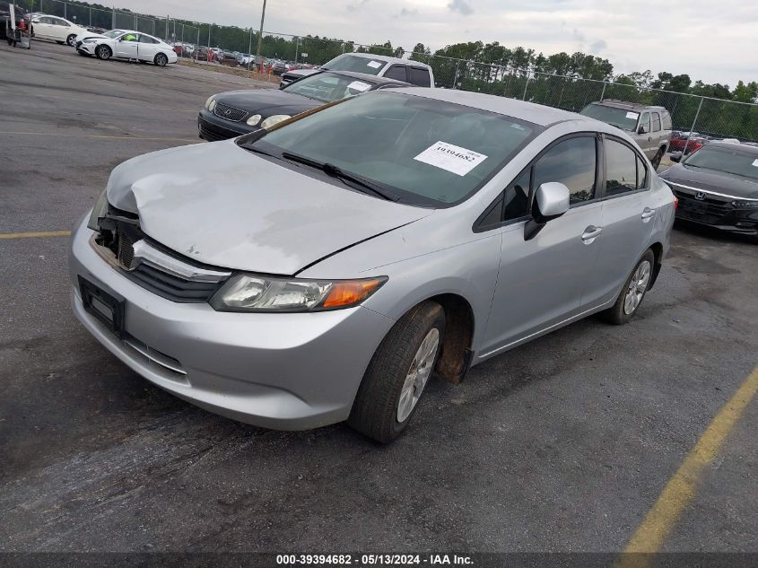 2012 Honda Civic Lx VIN: 2HGFB2F52CH333692 Lot: 39394682