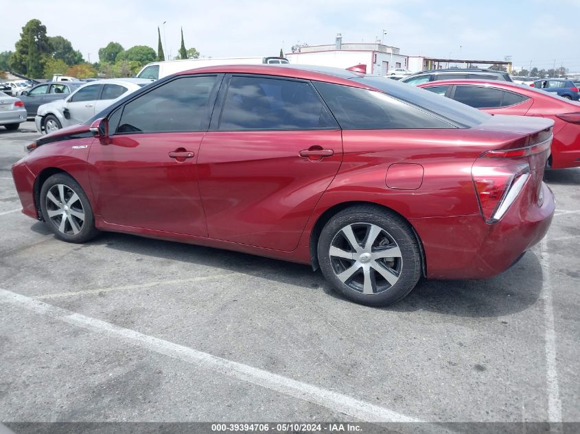 2019 Toyota Mirai VIN: JTDBVRBD8KA006155 Lot: 39394706