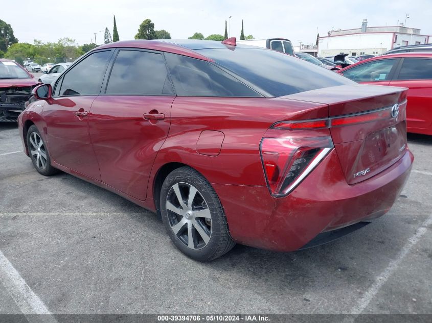 2019 Toyota Mirai VIN: JTDBVRBD8KA006155 Lot: 39394706