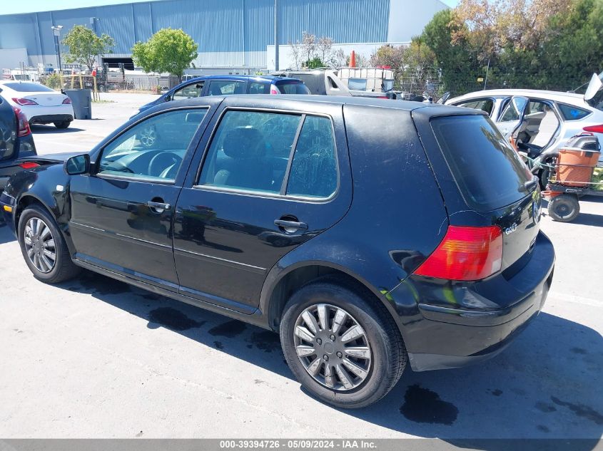 2002 Volkswagen Golf Gl 2.0L VIN: 9BWFK61J424053915 Lot: 39394726