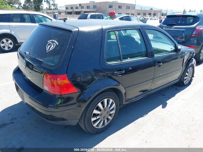 2002 Volkswagen Golf Gl 2.0L VIN: 9BWFK61J424053915 Lot: 39394726