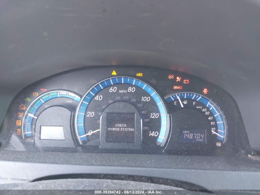 2012 Toyota Camry Hybrid Xle VIN: 4T1BD1FK1CU007429 Lot: 39394742