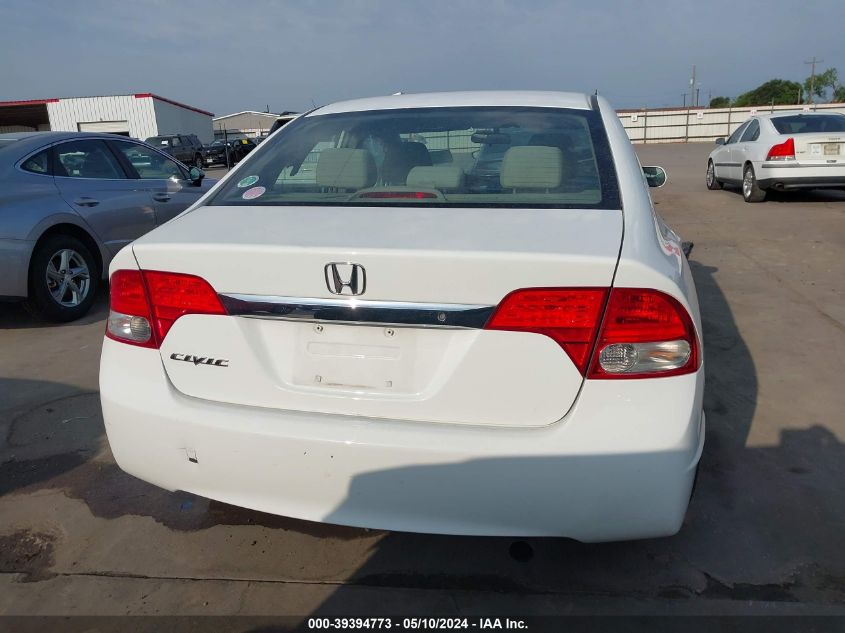 2009 Honda Civic Lx VIN: 19XFA16549E052252 Lot: 39394773