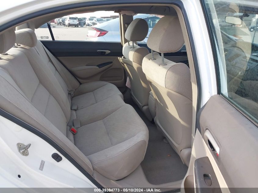 2009 Honda Civic Lx VIN: 19XFA16549E052252 Lot: 39394773