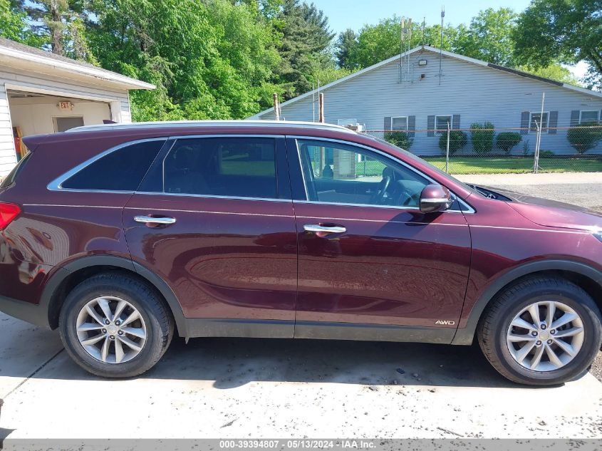 2017 Kia Sorento 2.4L Lx VIN: 5XYPGDA30HG230492 Lot: 39394807