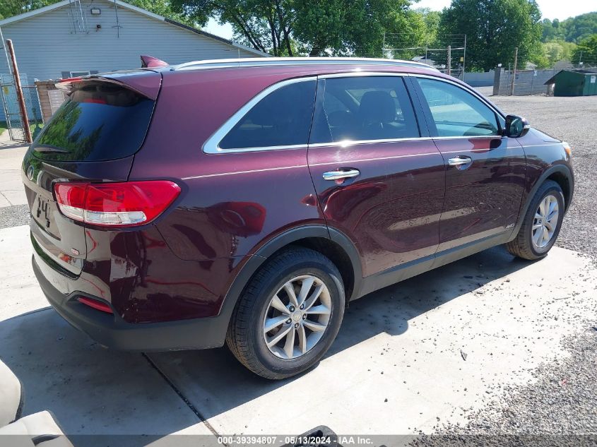 2017 Kia Sorento 2.4L Lx VIN: 5XYPGDA30HG230492 Lot: 39394807