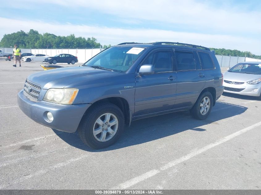 2003 Toyota Highlander Limited V6 VIN: JTEHF21A030158181 Lot: 39394879