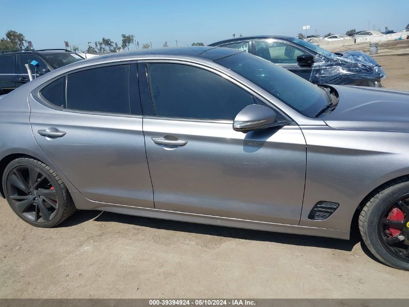 2022 Genesis G70 3.3T Rwd VIN: KMTG54TE6NU092344 Lot: 39394924