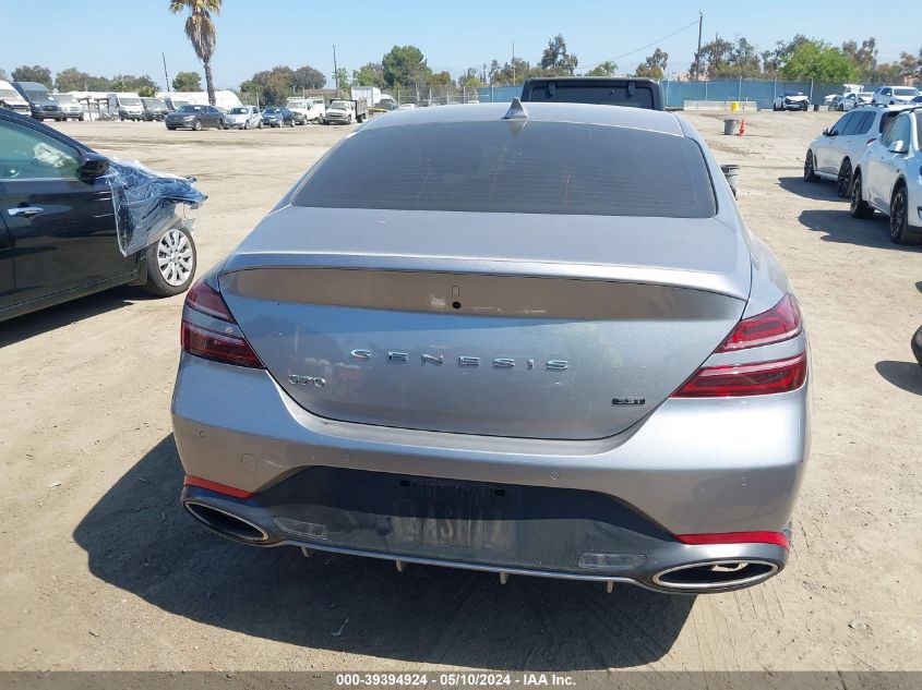 2022 Genesis G70 3.3T Rwd VIN: KMTG54TE6NU092344 Lot: 39394924