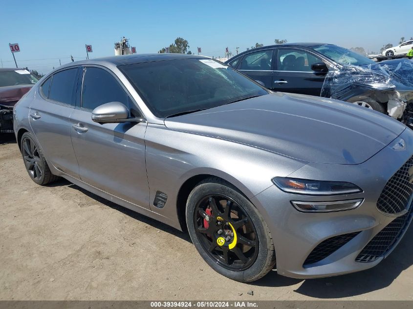 2022 Genesis G70 3.3T Rwd VIN: KMTG54TE6NU092344 Lot: 39394924