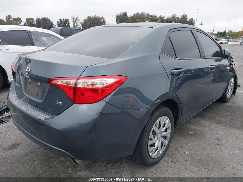 2019 Toyota Corolla Le VIN: 5YFBURHE4KP906775 Lot: 39395007