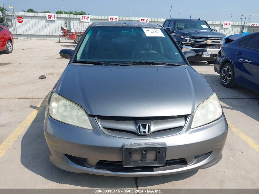 2005 Honda Civic Vp VIN: 2HGES16395H632782 Lot: 39395115