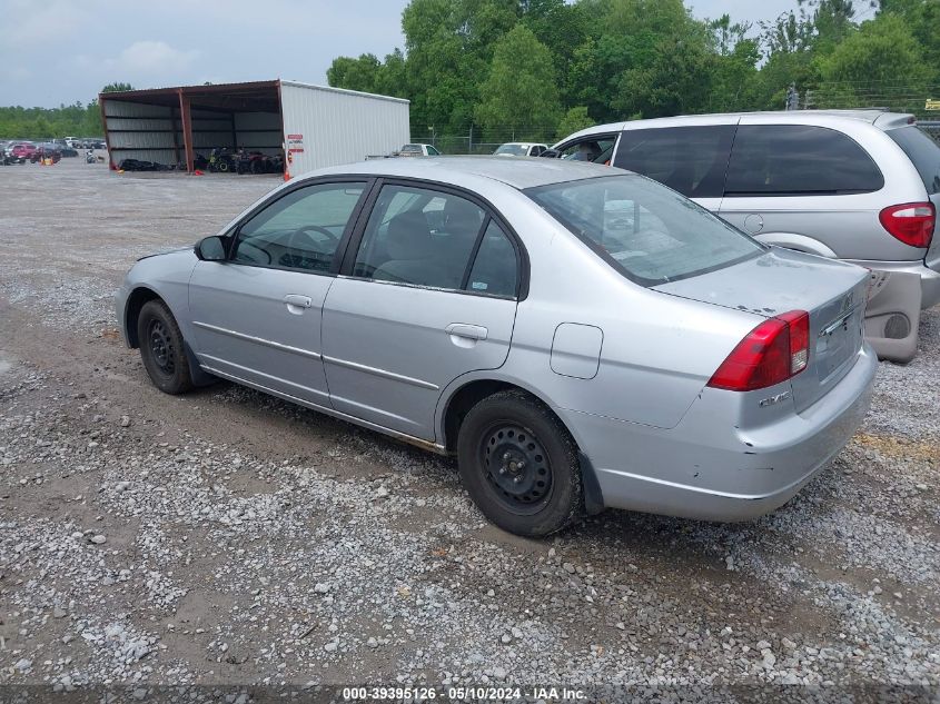 2002 Honda Civic Lx VIN: 2HGES15522H548737 Lot: 39395126