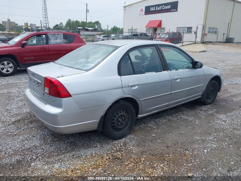 2002 Honda Civic Lx VIN: 2HGES15522H548737 Lot: 39395126