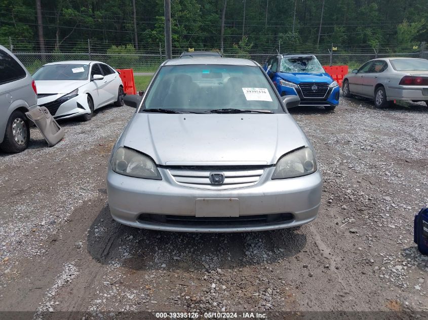 2002 Honda Civic Lx VIN: 2HGES15522H548737 Lot: 39395126