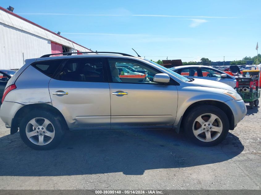 2004 Nissan Murano Sl VIN: JN8AZ08W64W335001 Lot: 39395148