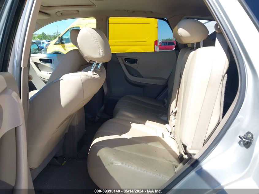 2004 Nissan Murano Sl VIN: JN8AZ08W64W335001 Lot: 39395148