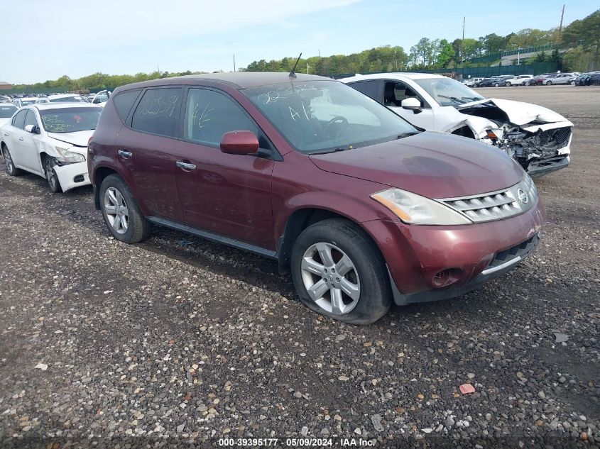 2007 Nissan Murano S VIN: JN8AZ08W27W667926 Lot: 39395177