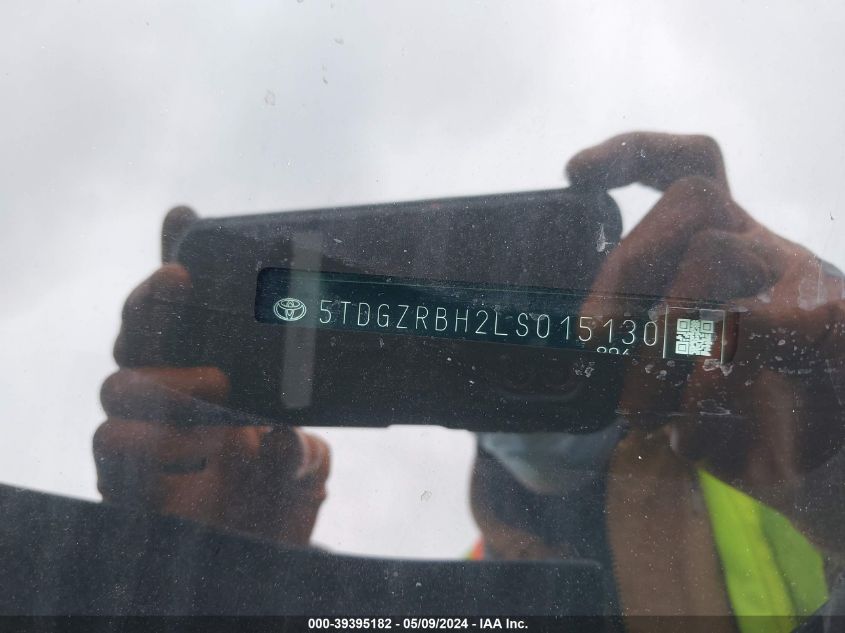 2020 Toyota Highlander Xle VIN: 5TDGZRBH2LS015130 Lot: 39395182