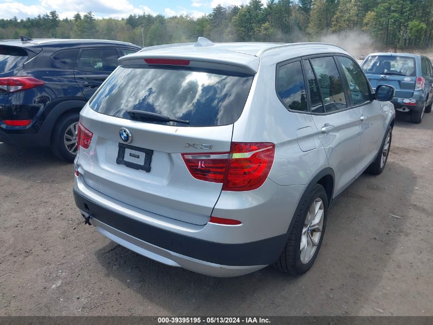 2013 BMW X3 xDrive28I VIN: 5UXWX9C52D0A32439 Lot: 39395195