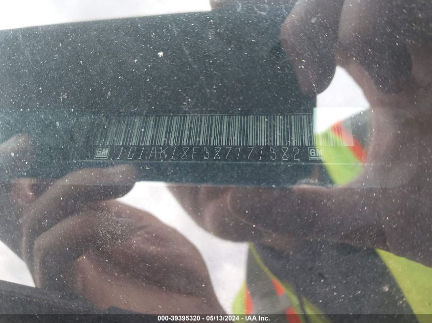 2008 Chevrolet Cobalt Ls VIN: 1G1AK18F387171382 Lot: 39395320