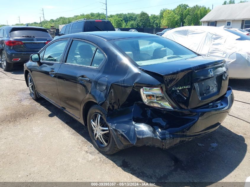 2012 Honda Civic Lx VIN: 19XFB2F50CE311927 Lot: 39395357