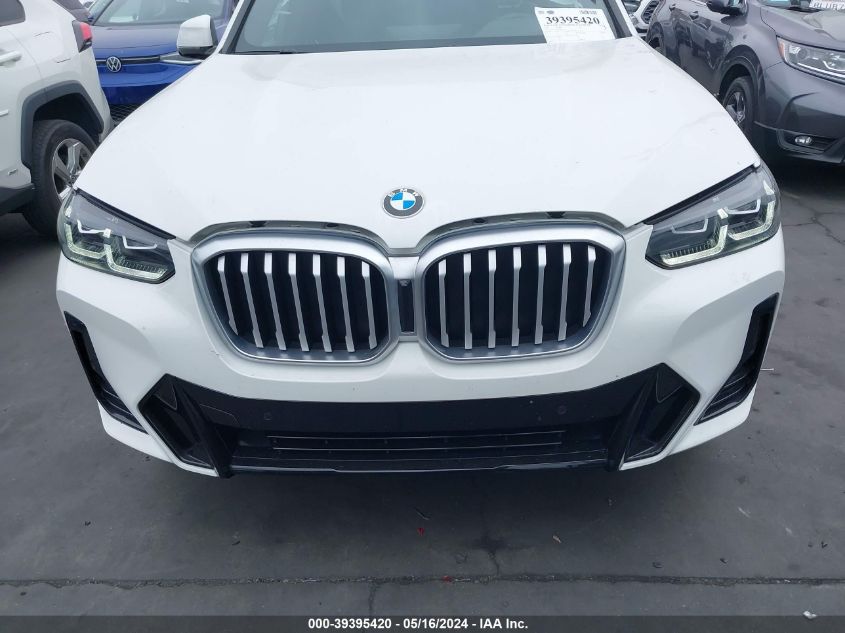 2022 BMW X3 Sdrive30I VIN: 5UX43DP05N9K84717 Lot: 39395420