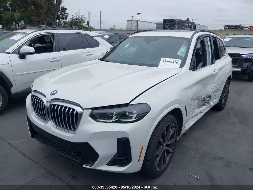 2022 BMW X3 Sdrive30I VIN: 5UX43DP05N9K84717 Lot: 39395420