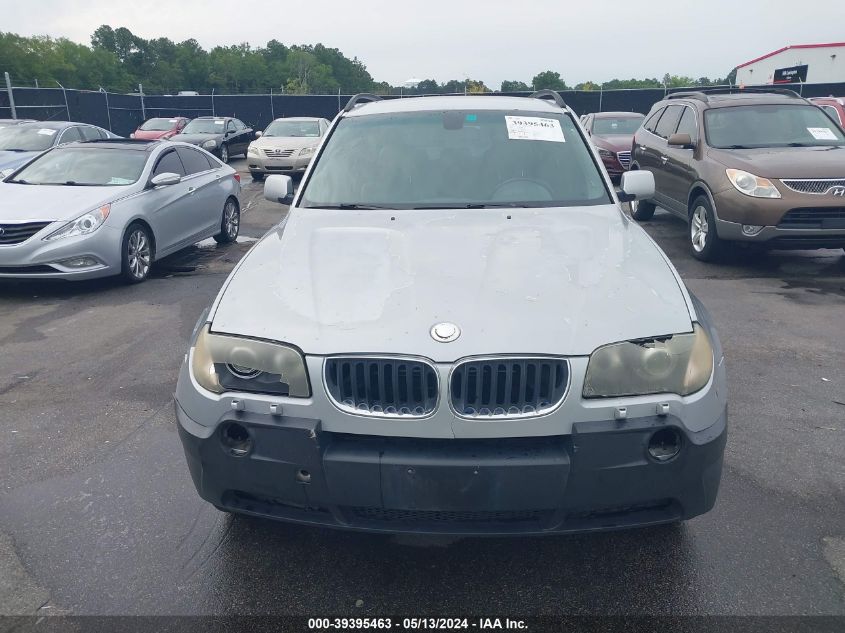 2004 BMW X3 2.5I VIN: WBXPA73424WB24489 Lot: 39395463