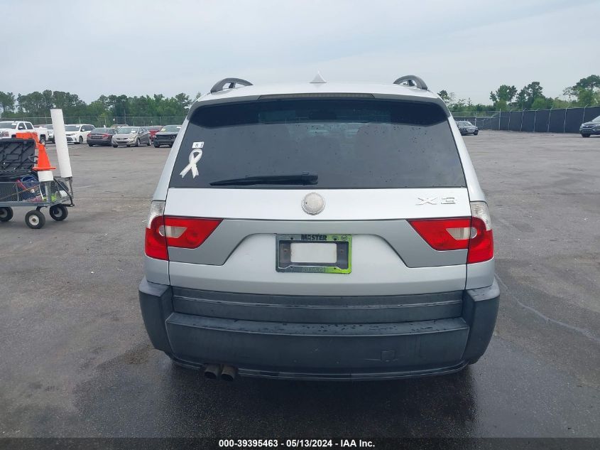 2004 BMW X3 2.5I VIN: WBXPA73424WB24489 Lot: 39395463