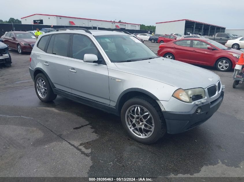 2004 BMW X3 2.5I VIN: WBXPA73424WB24489 Lot: 39395463