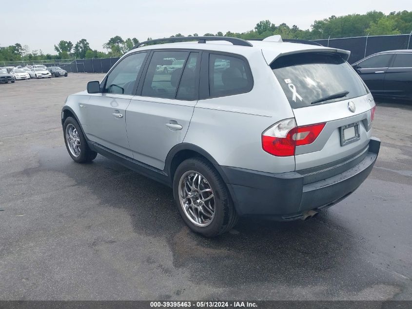 2004 BMW X3 2.5I VIN: WBXPA73424WB24489 Lot: 39395463