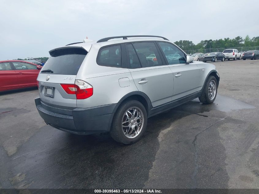 2004 BMW X3 2.5I VIN: WBXPA73424WB24489 Lot: 39395463