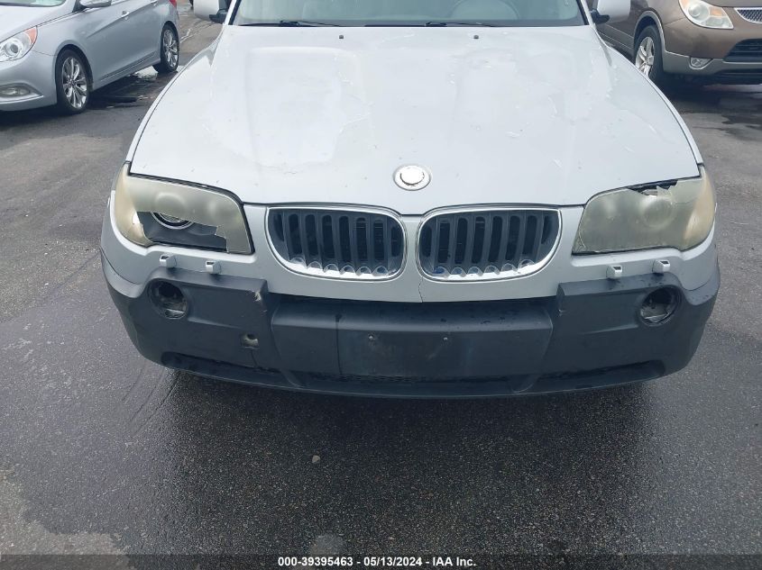 2004 BMW X3 2.5I VIN: WBXPA73424WB24489 Lot: 39395463