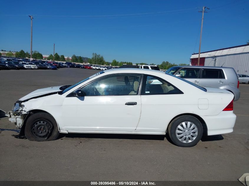 2004 Honda Civic Vp VIN: 1HGEM213X4L055057 Lot: 39395486