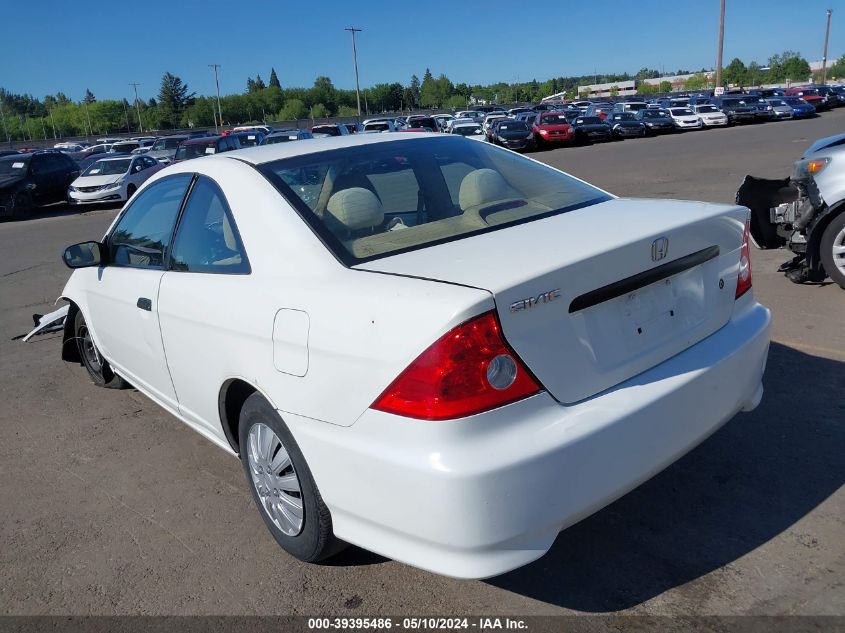 2004 Honda Civic Vp VIN: 1HGEM213X4L055057 Lot: 39395486