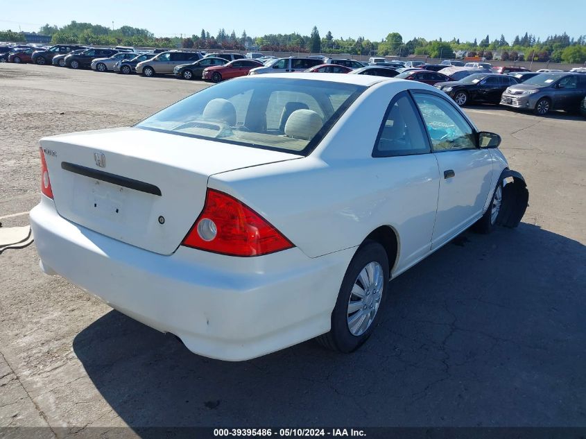 2004 Honda Civic Vp VIN: 1HGEM213X4L055057 Lot: 39395486