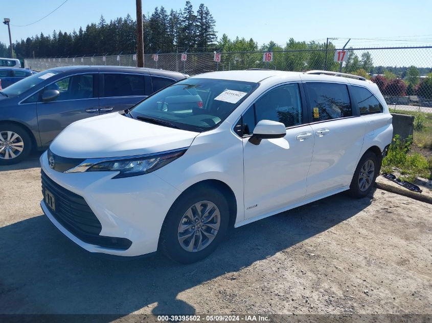 2021 Toyota Sienna Le VIN: 5TDKSKFC1MS029638 Lot: 39395502