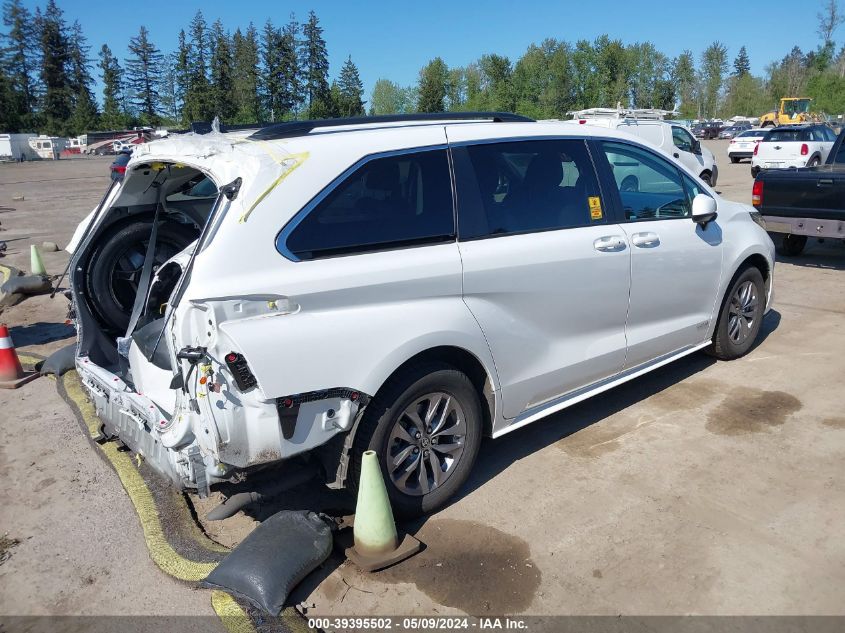 2021 Toyota Sienna Le VIN: 5TDKSKFC1MS029638 Lot: 39395502