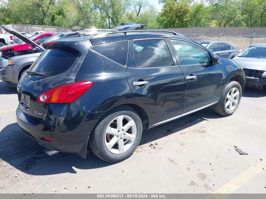 2009 Nissan Murano S VIN: JN8AZ18W79W136200 Lot: 39395513